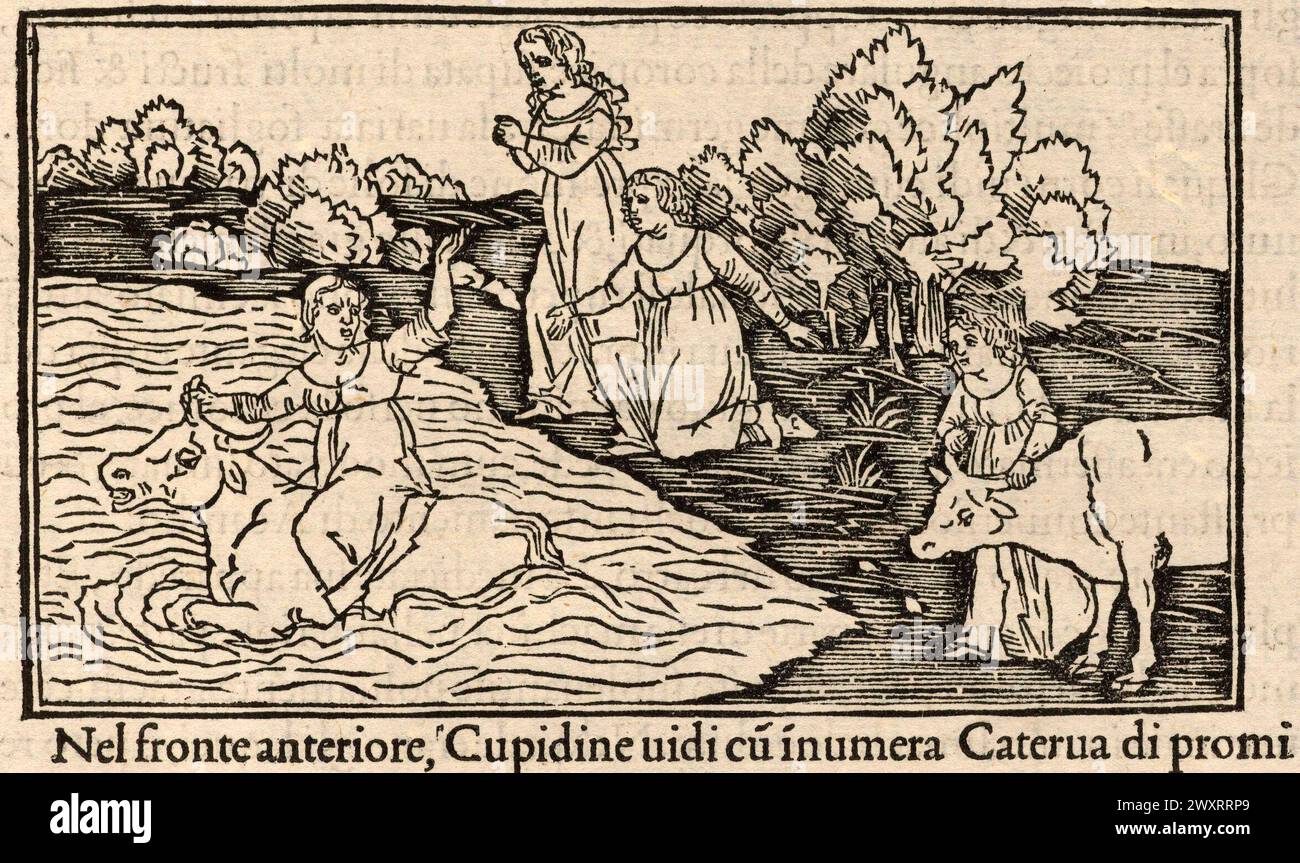 Illustration tirée du livre Hypnerotomachia Poliphili de Francesco Colonna 1499 Banque D'Images