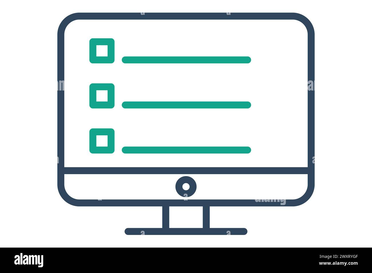 icône moniteur. moniteur avec plan. icône liée au plan d'action, à l'activité. style d'icône de ligne. illustration de l'élément métier Illustration de Vecteur