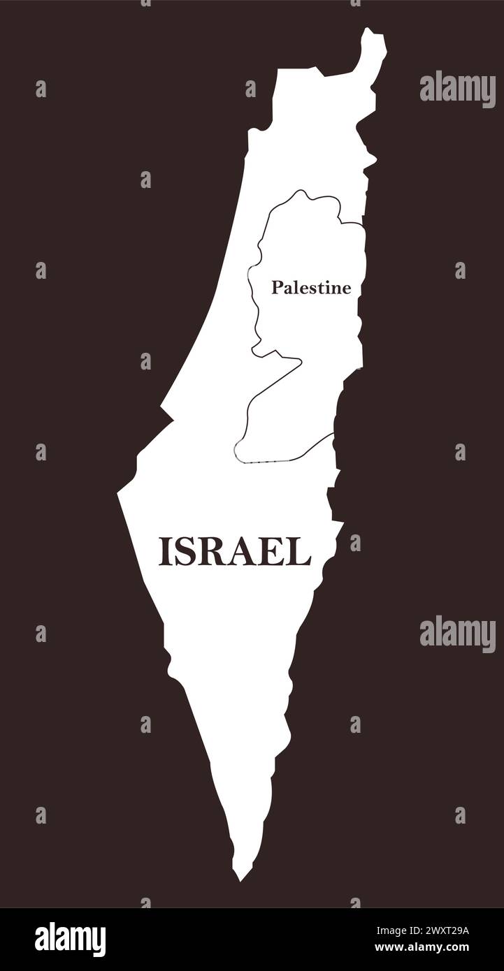 Icône de carte d'Israël illustration vectorielle conception de symbole Illustration de Vecteur