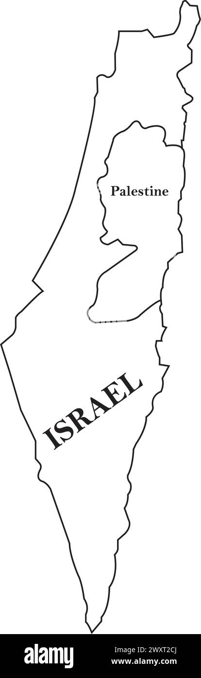 Icône de carte d'Israël illustration vectorielle conception de symbole Illustration de Vecteur