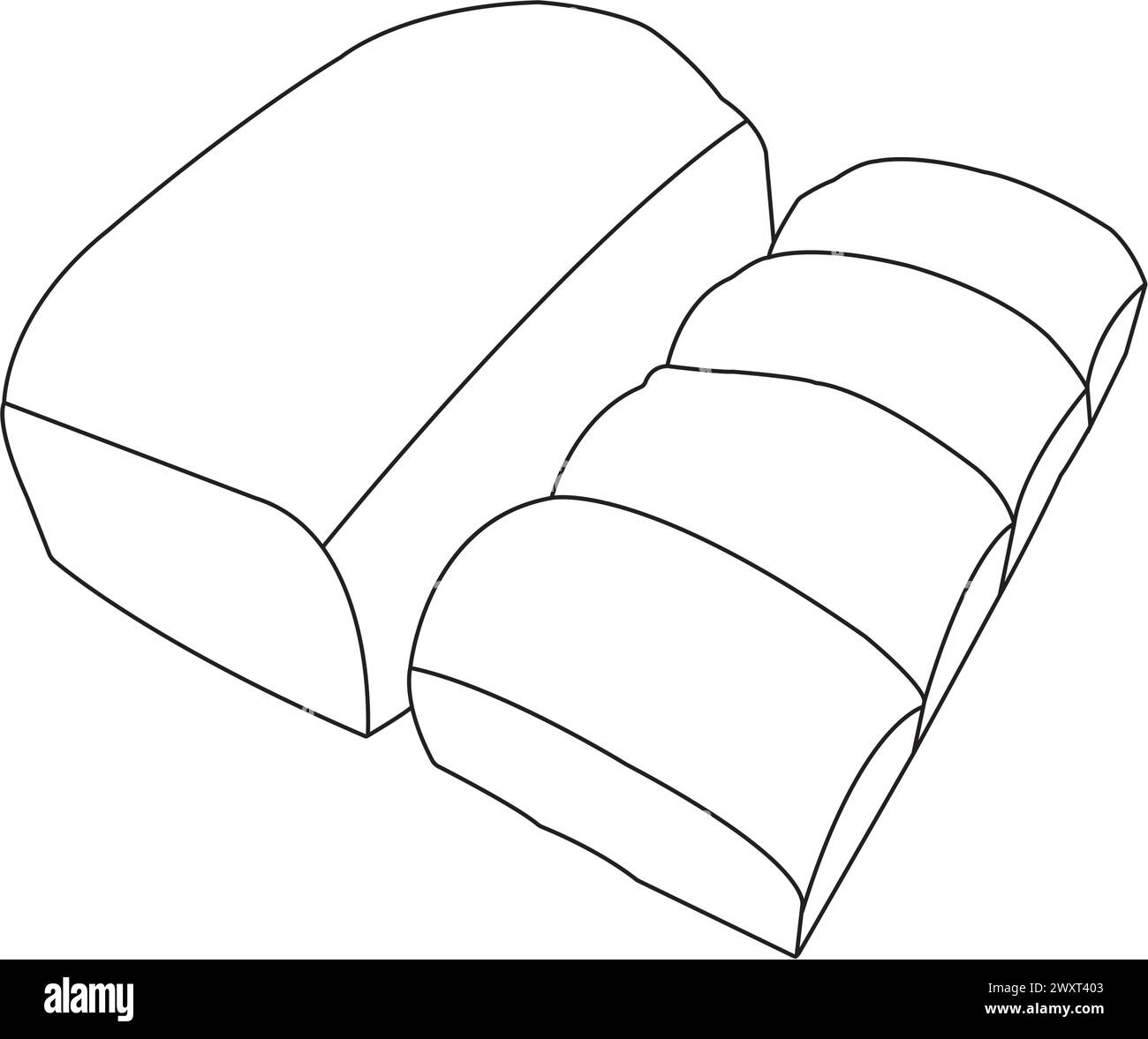 Conception de modèle d'illustration vectorielle d'icône de pain Illustration de Vecteur