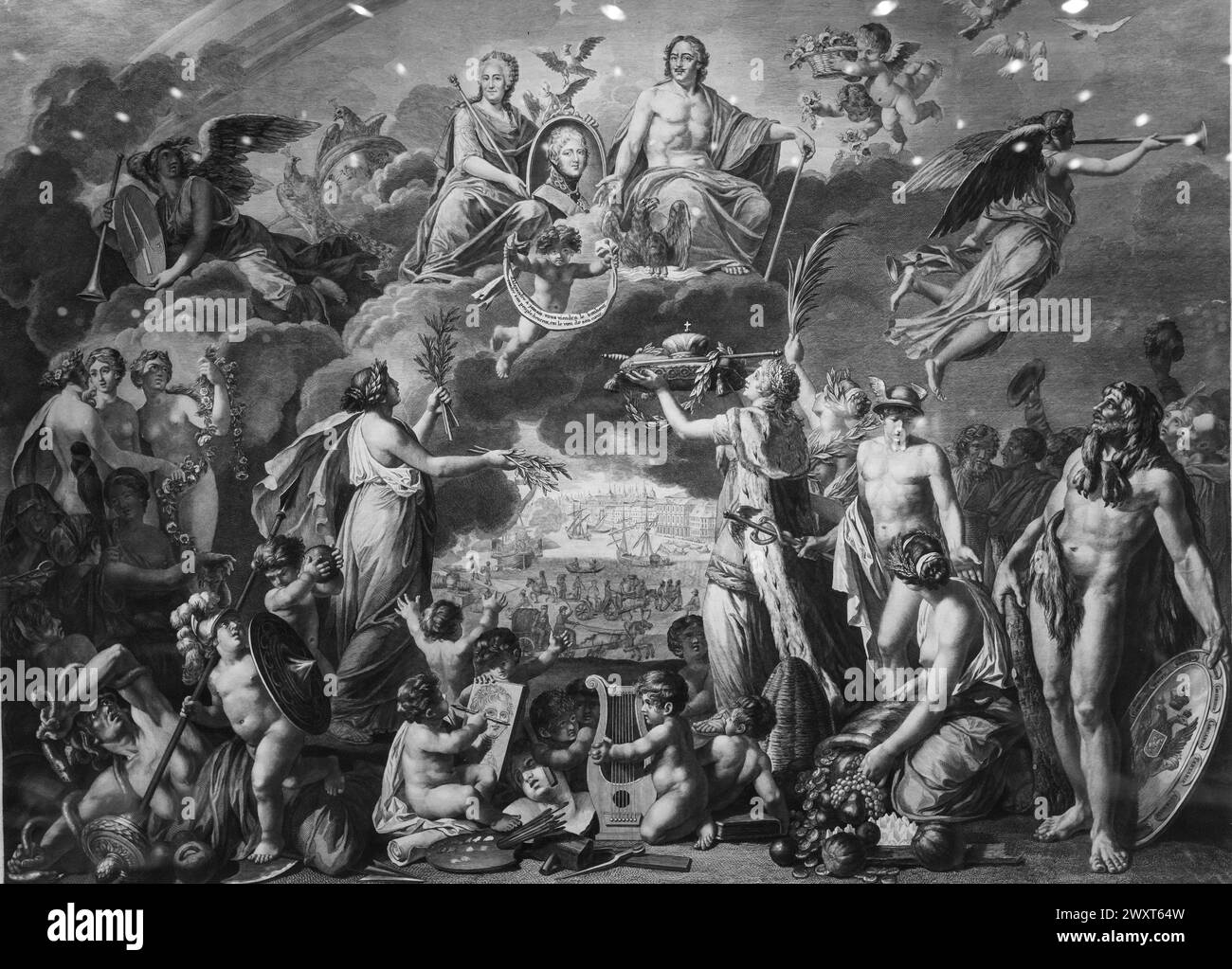 Couronnement de l'empereur russe Alexandre Ier, Moscou, Musée historique d'État, Russie Banque D'Images