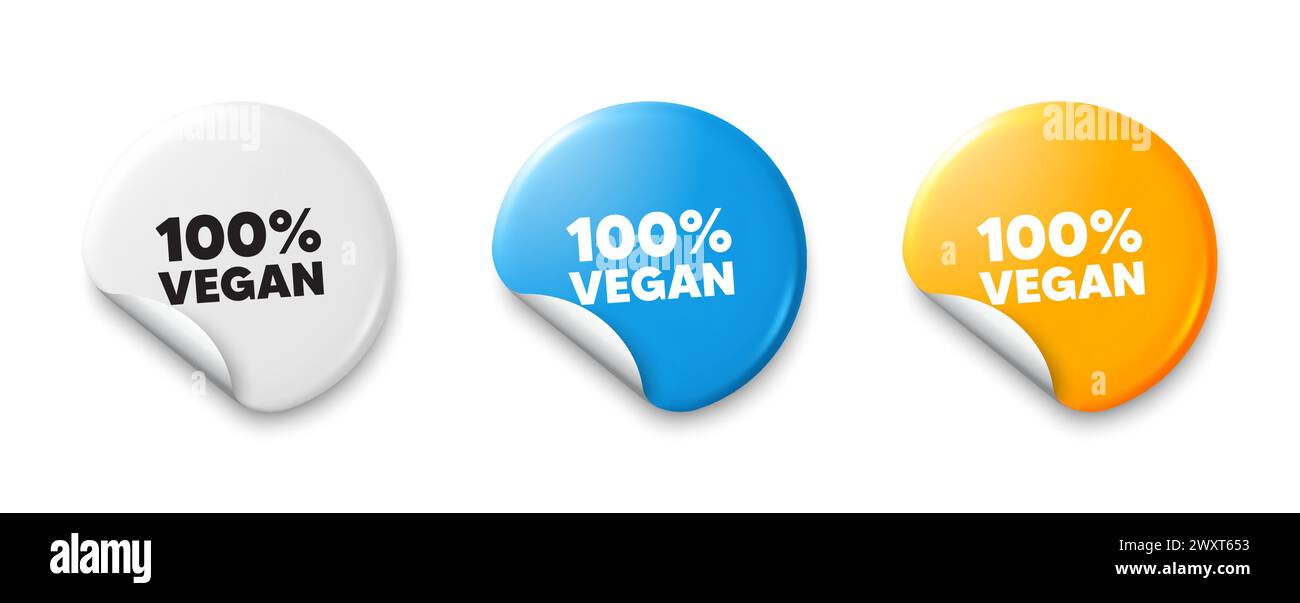 100% végétalien. Signe bio-alimentaire. Étiquettes de prix. Vecteur Illustration de Vecteur