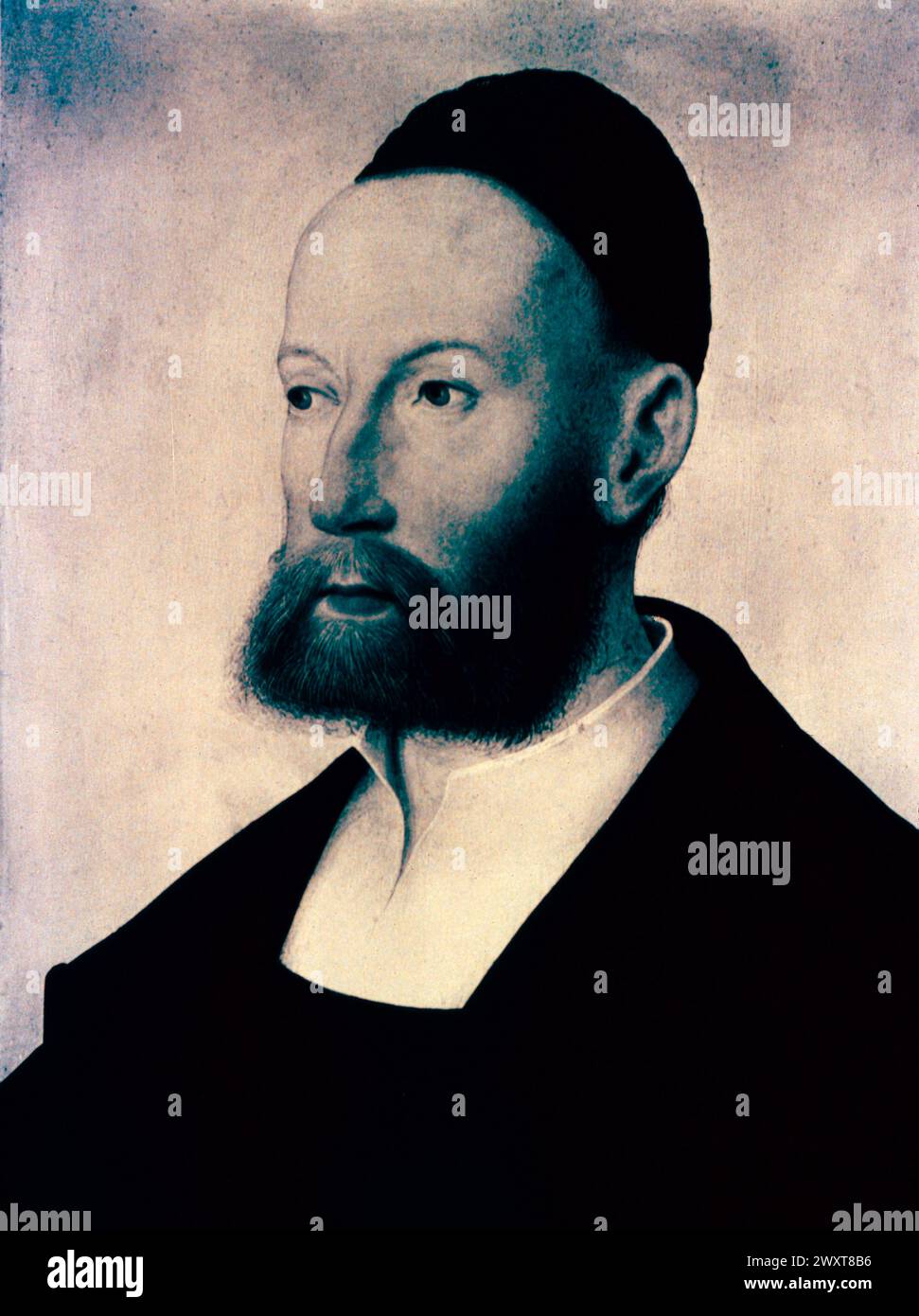 Portrait du marchand et banquier allemand Ulrich Fugger, tableau de l'artiste allemand Hans Maler zu Schwaz, Allemagne XVIe siècle Banque D'Images