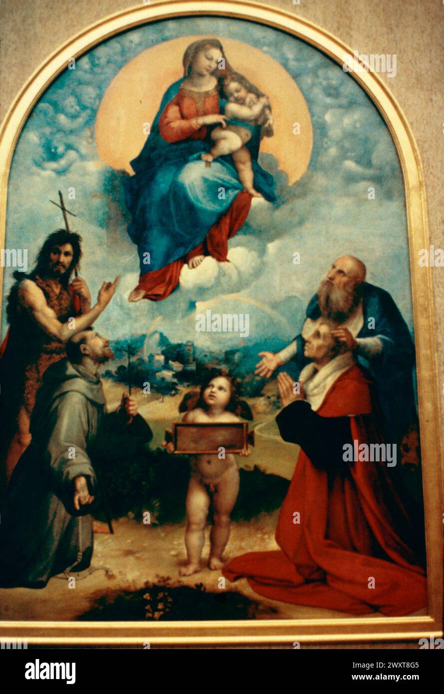 Foligno Madonna, peinture de l'artiste italien Raphael, XVIe siècle Banque D'Images