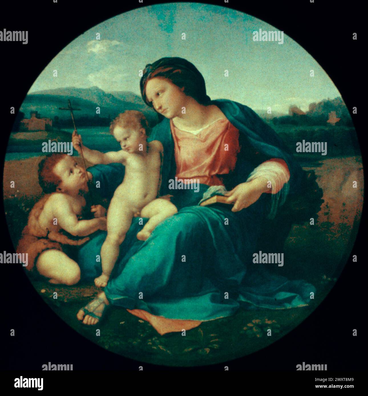 Alba Madonna, peinture de l'artiste italien Raphael, XVIe siècle Banque D'Images