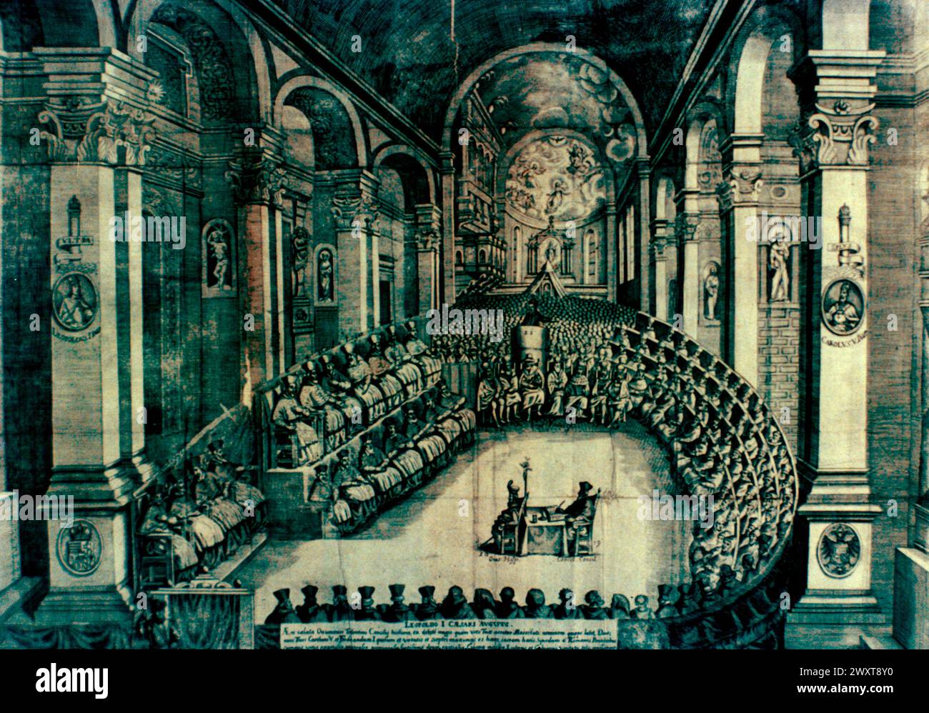 Le Concile de trente, Italie, illustration, XVIe siècle Banque D'Images
