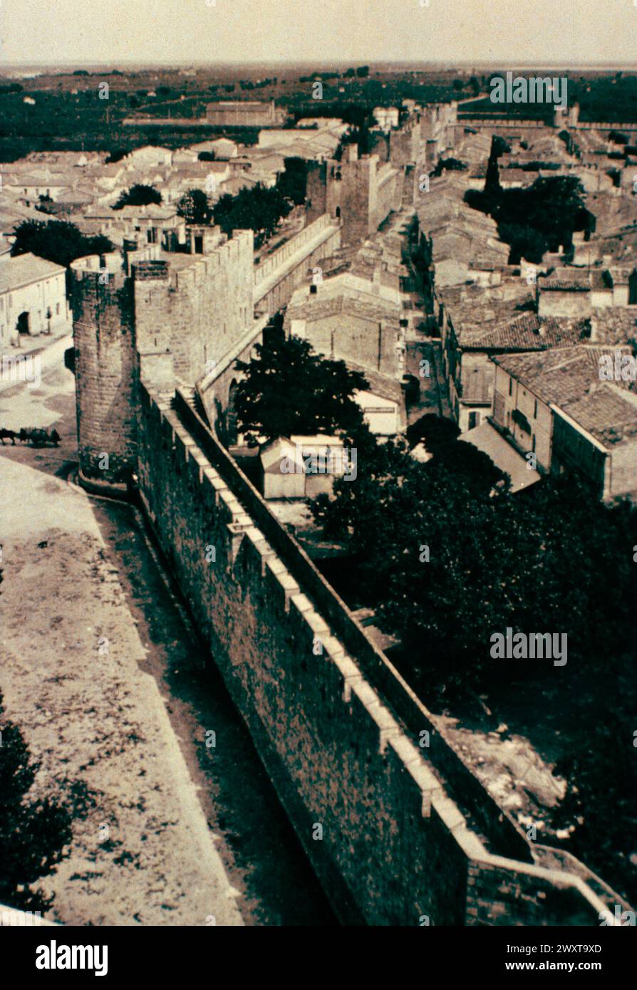 La fortification d'Aigues mortes, France des années 1980 Banque D'Images