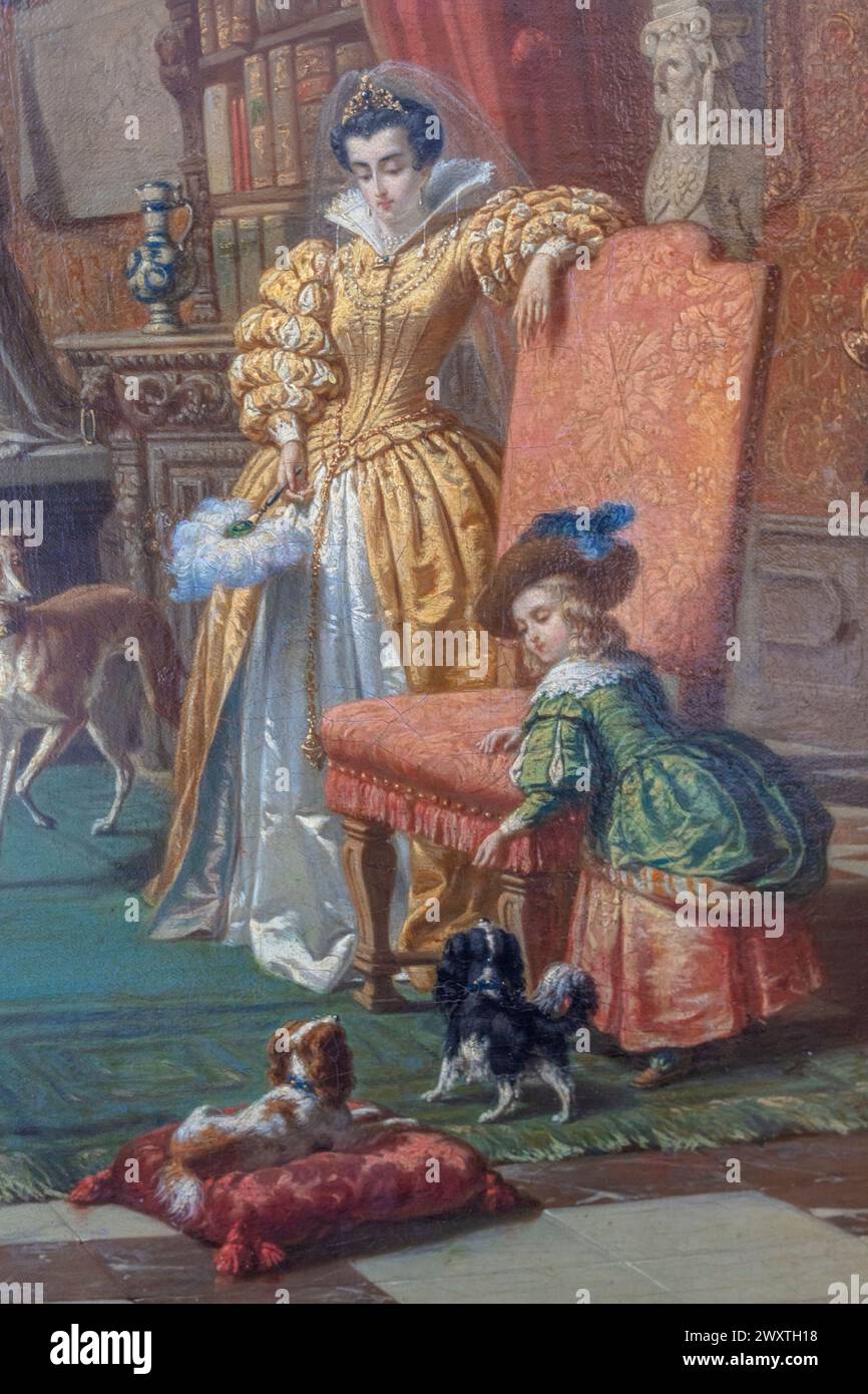 Andre Plumot, Anthony van Dyck Painting Portrait, 1853, Kaluga Fine Arts Museum, Kaluga, Russie Banque D'Images