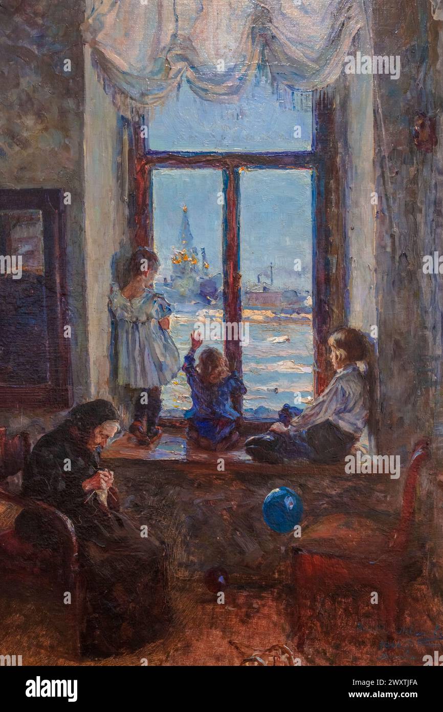 Vasily Meshkov, printemps à venir, 1901, Musée des Beaux-Arts de Kaluga, Kaluga, Russie Banque D'Images