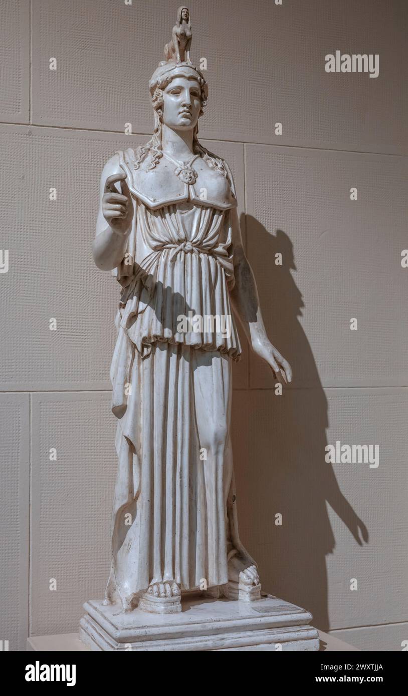 Athena Parthenos, coulée de l'original, Phidas, 5ème siècle av. J.-C., Musée d'État des Beaux-Arts Pouchkine, Moscou, Russie Banque D'Images