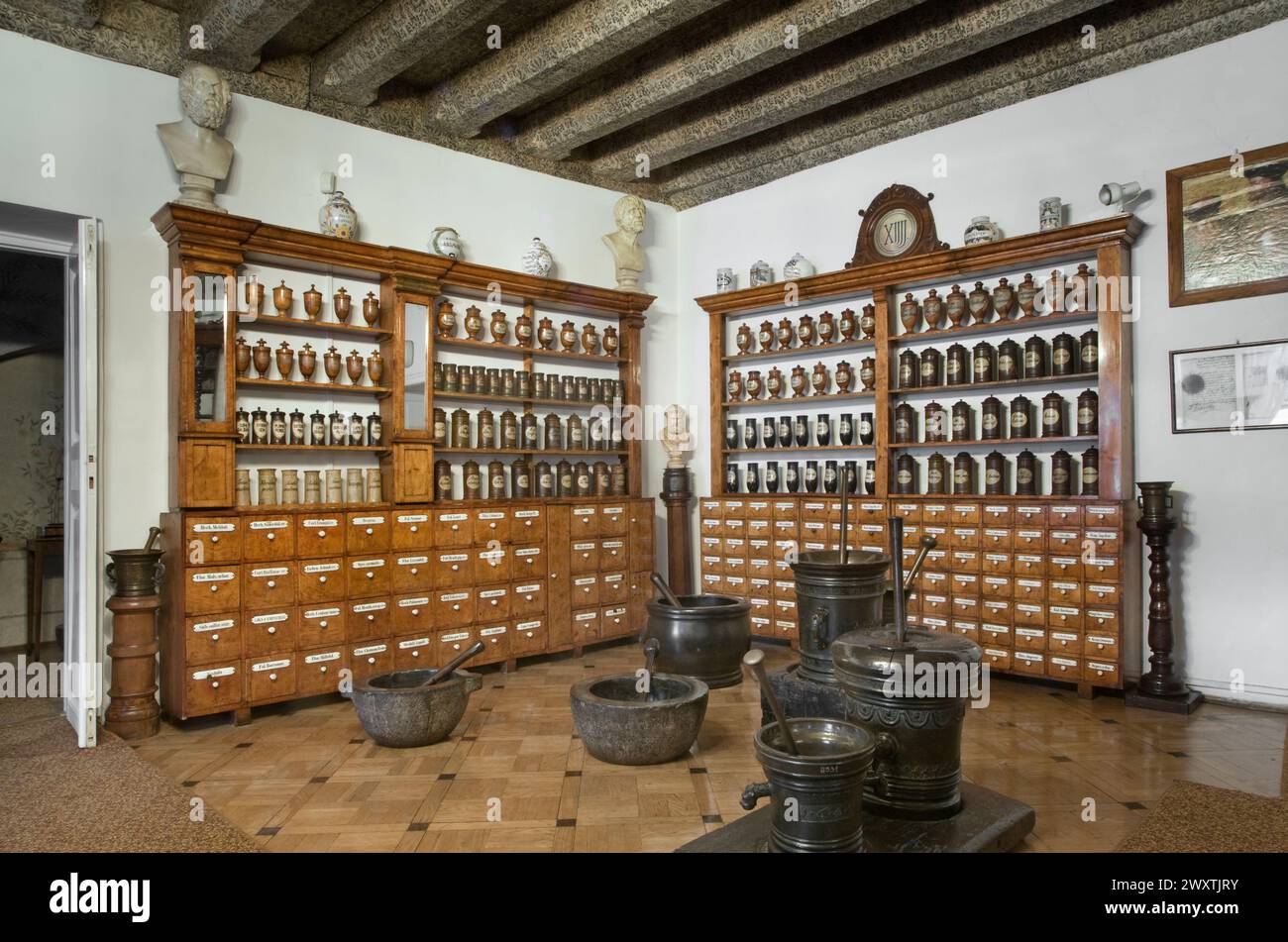 Musée de pharmacie de l'Université Jagellonian, Cracovie, Pologne Banque D'Images