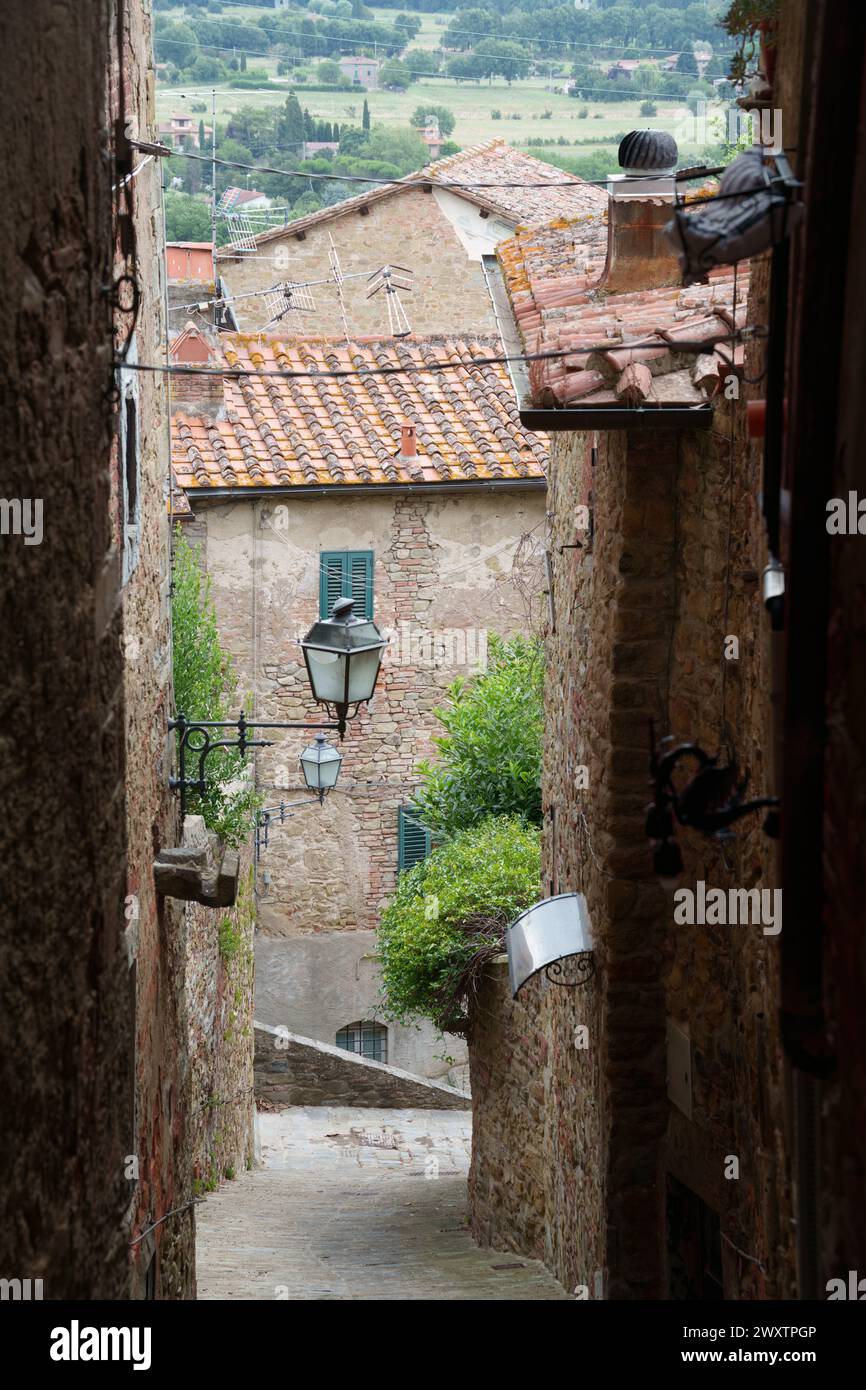 Bâtiments historiques de Castiglion Fiorentino, dans la province d'Arezzo, Toscane, Italie Banque D'Images