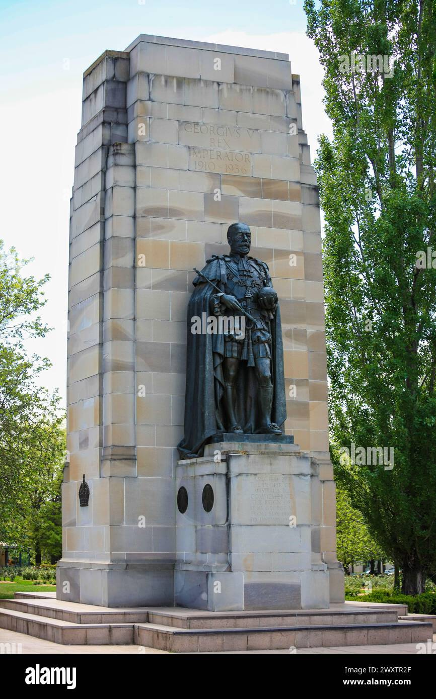 Canberra, TERRITOIRE DE LA CAPITALE australienne - 21 octobre 2009 : King George V Memorial. Érigé par le peuple australien pour commémorer le règne du roi George V . Banque D'Images