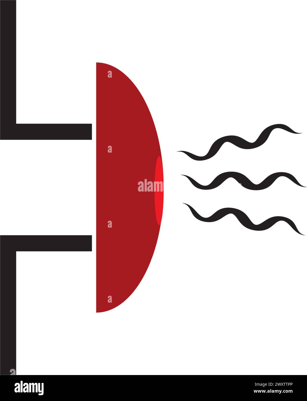 Conception d'illustration vectorielle de modèle d'icône de cloche d'alarme de vecteur Illustration de Vecteur