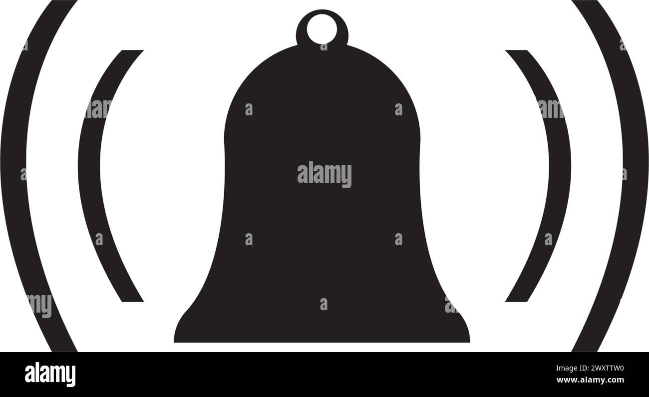 Conception d'illustration vectorielle de modèle d'icône de cloche d'alarme de vecteur Illustration de Vecteur