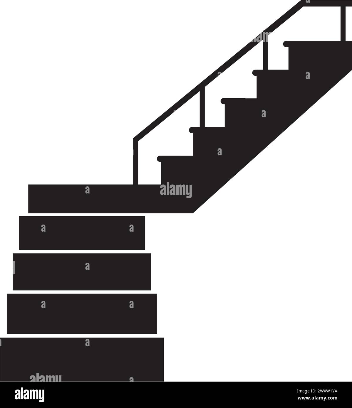 Echelle et escaliers logo modèle vectoriel icône conception d'illustration Illustration de Vecteur