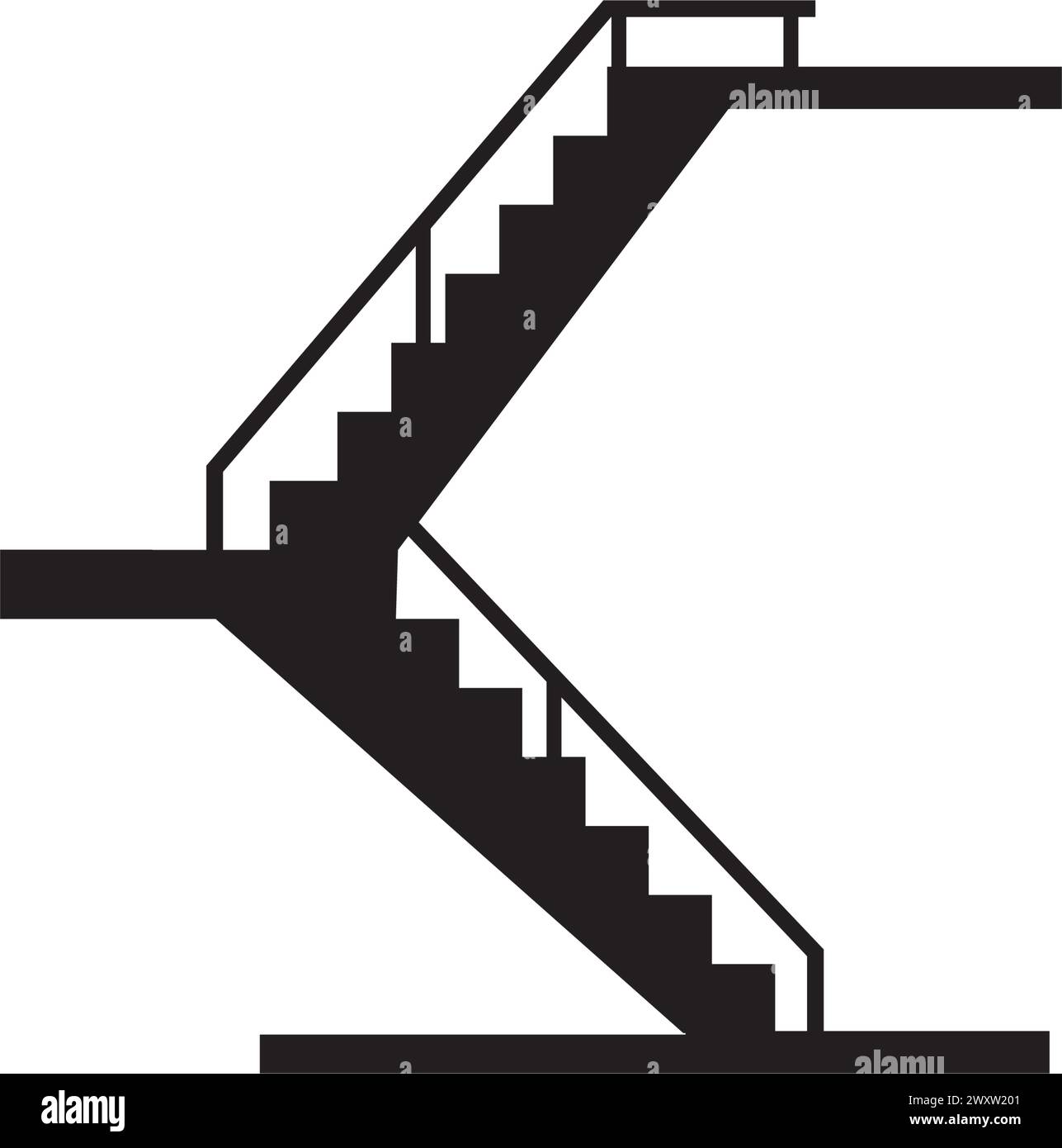Echelle et escaliers logo modèle vectoriel icône conception d'illustration Illustration de Vecteur