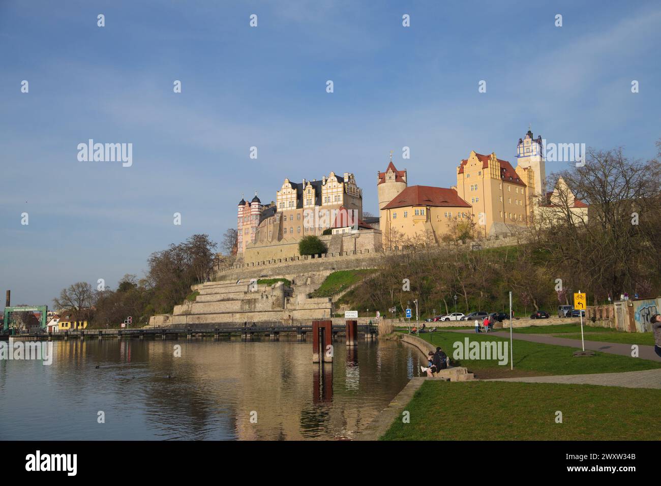 Vue au château de Bernburg à Bernburg, Saxe-Anhalt, Allemagne mars 31 2024 Banque D'Images