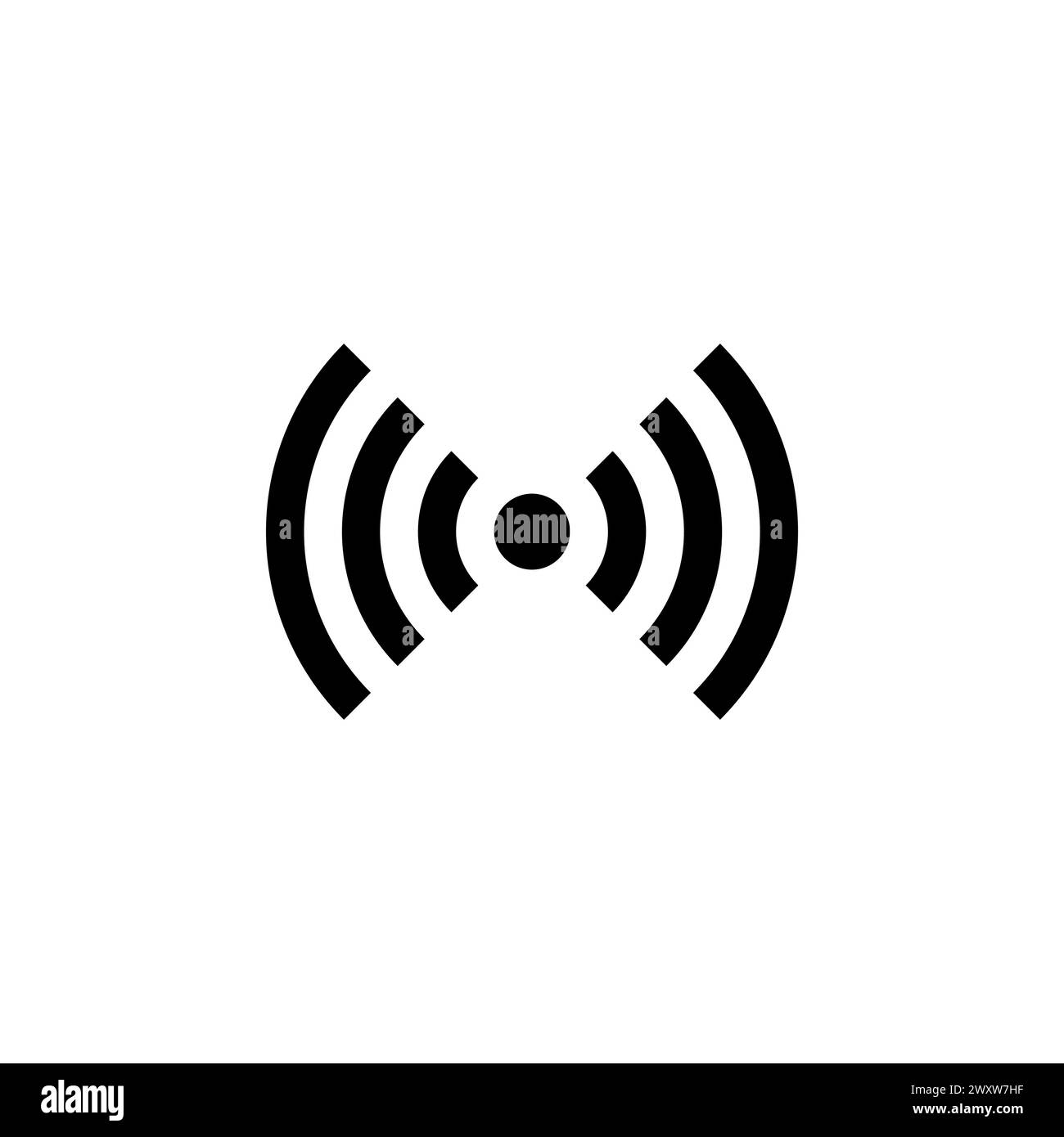 Icône de vecteur plat de signal. Symbole solide simple isolé sur fond blanc Illustration de Vecteur