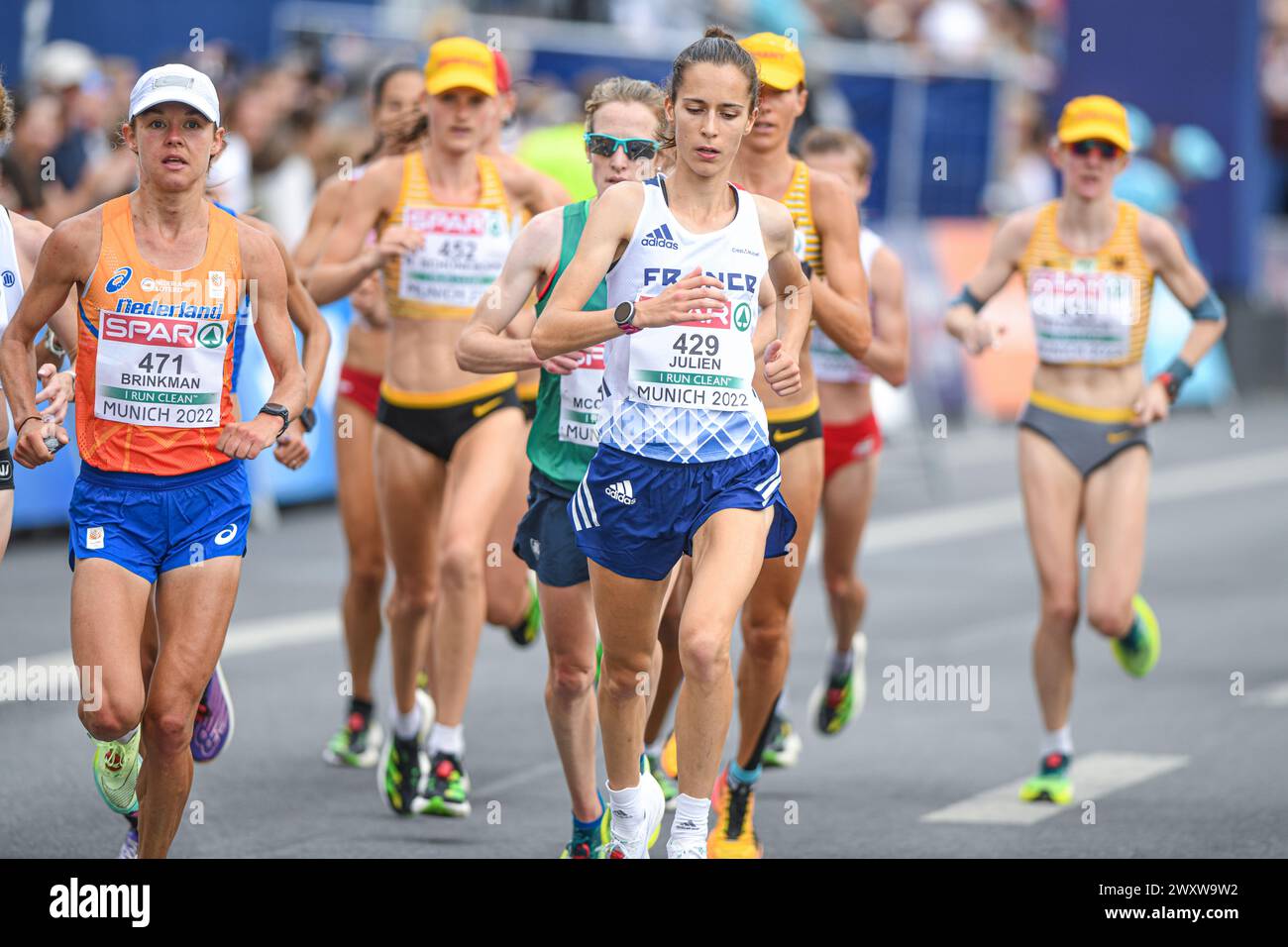 Melody Julien (France), Nienke Brinkman (pays-Bas). Marathon féminin. Championnats d'Europe Munich 2022 Banque D'Images