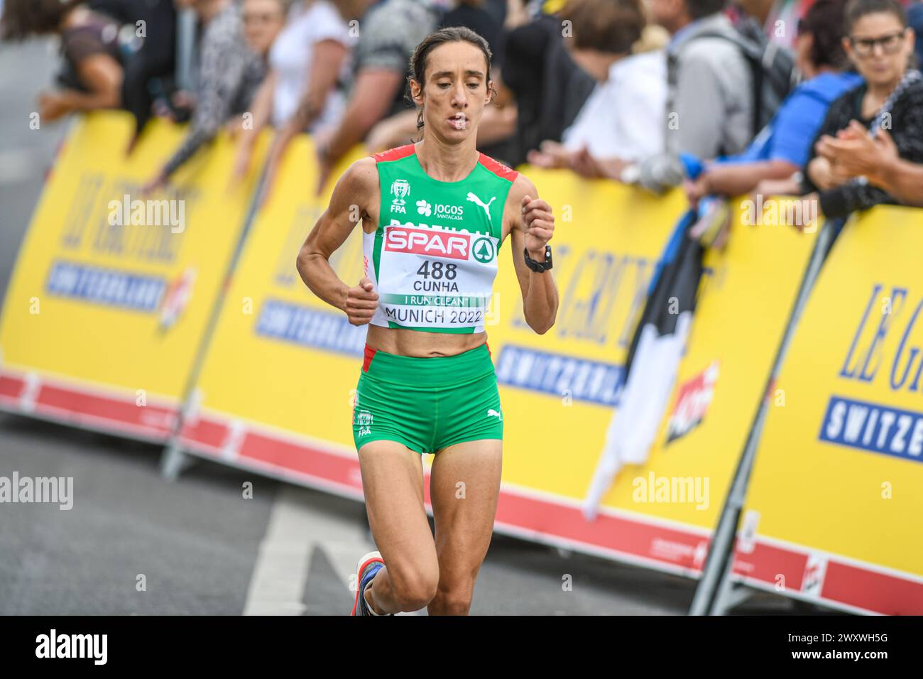 Susana Cunha (Portugal). Marathon féminin. Championnats d'Europe Munich 2022 Banque D'Images