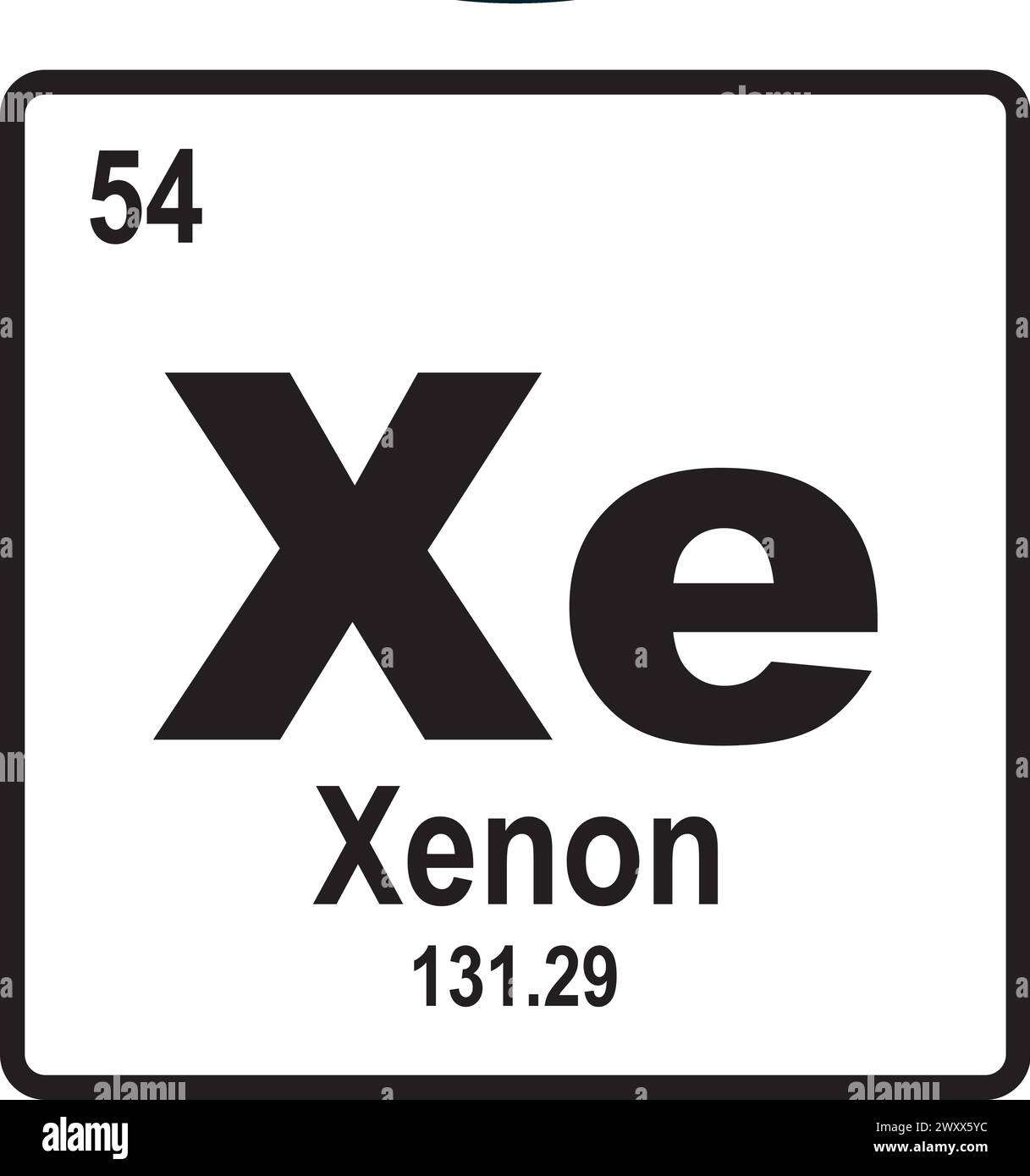 Périodique Xenon élément icône vecteur illustration symbole design Illustration de Vecteur