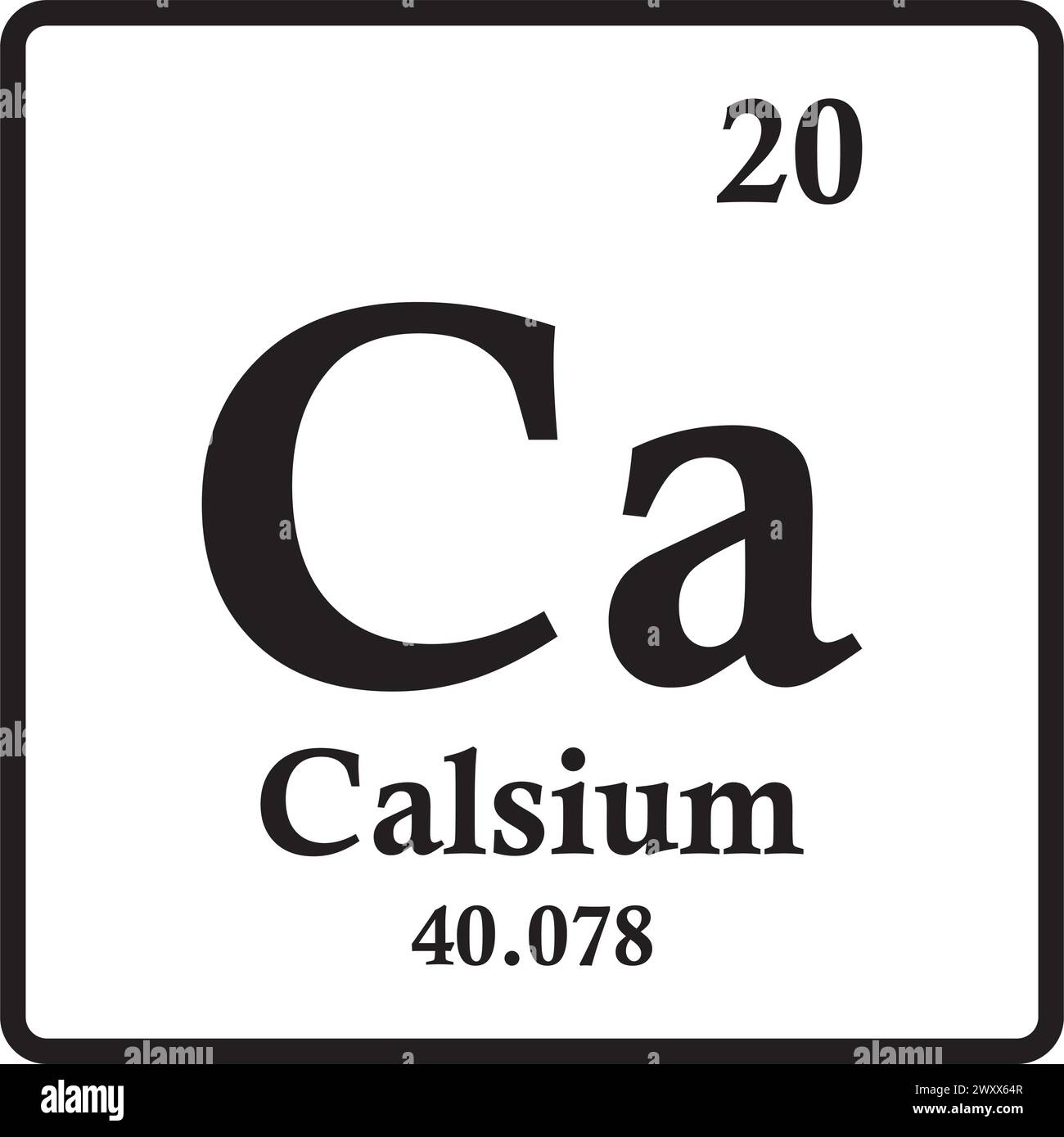 Conception de modèle d'illustration vectorielle d'icône de symbole de calcium Illustration de Vecteur