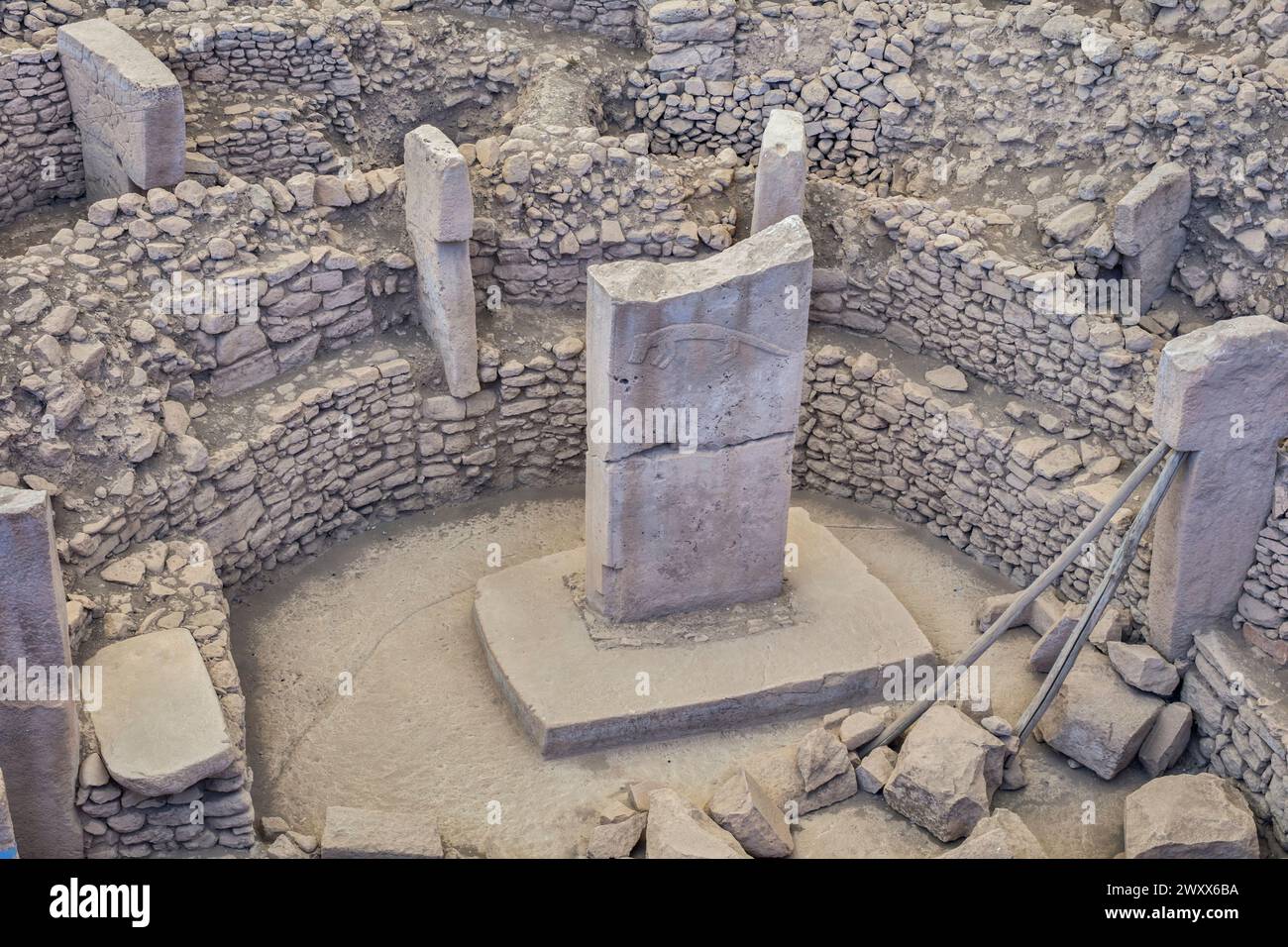 Site archéologique Gobekli Tepe, province de Sanliurfa, Turquie Banque D'Images