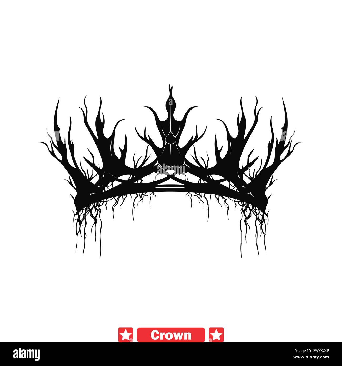 Collection Regal Crown silhouettes majestueuses pour Royal Designs Illustration de Vecteur