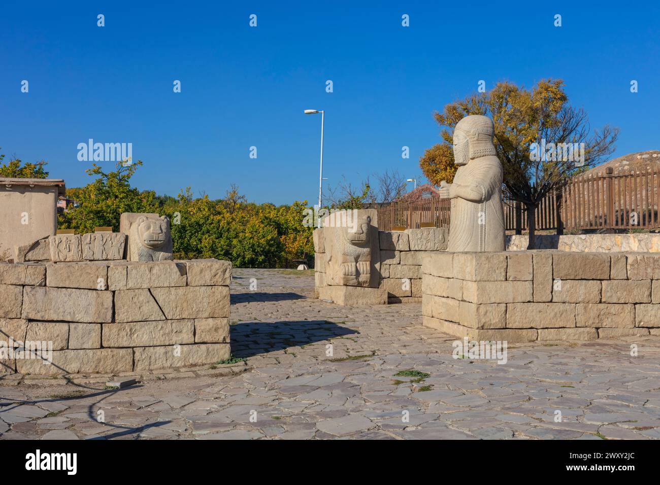 Sculpture hittite, Melid, Arslantepe Mound, province de Malatya, Turquie Banque D'Images