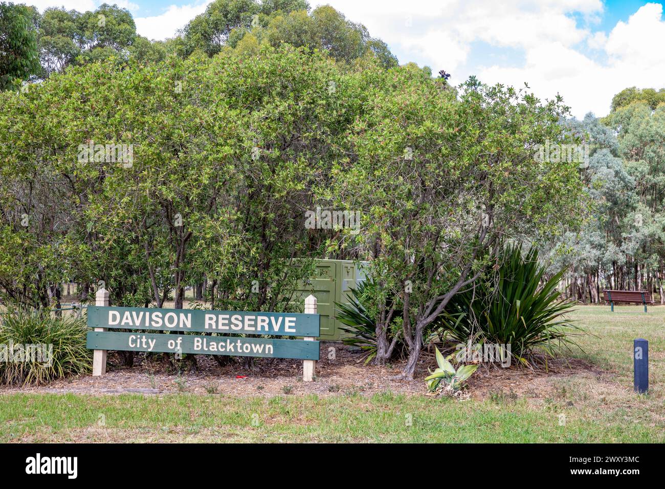 Parklea, banlieue de Sydney et une partie du Grand Western Sydney avec Davison réserve des espaces verts parmi les zones de logement à Parklea, Nouvelle-Galles du Sud, Australie Banque D'Images