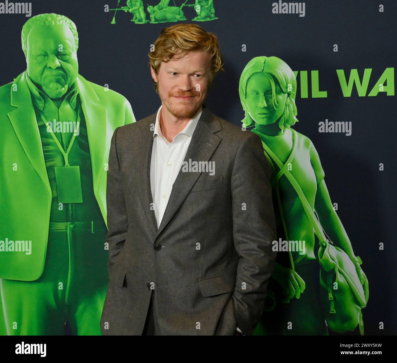 Los Angeles, États-Unis. 02 avril 2024. Jesse Plemons assiste à la première du film "civil War" à l'Academy Museum of Motion Pictures à Los Angeles le mardi 2 avril 2024. Storyline : un voyage à travers une Amérique du futur dystopique, à la suite d'une équipe de journalistes engagés dans l'armée alors qu'ils courent contre la montre pour atteindre DC avant que les factions rebelles ne descendent sur la Maison Blanche. Photo de Jim Ruymen/UPI crédit : UPI/Alamy Live News Banque D'Images