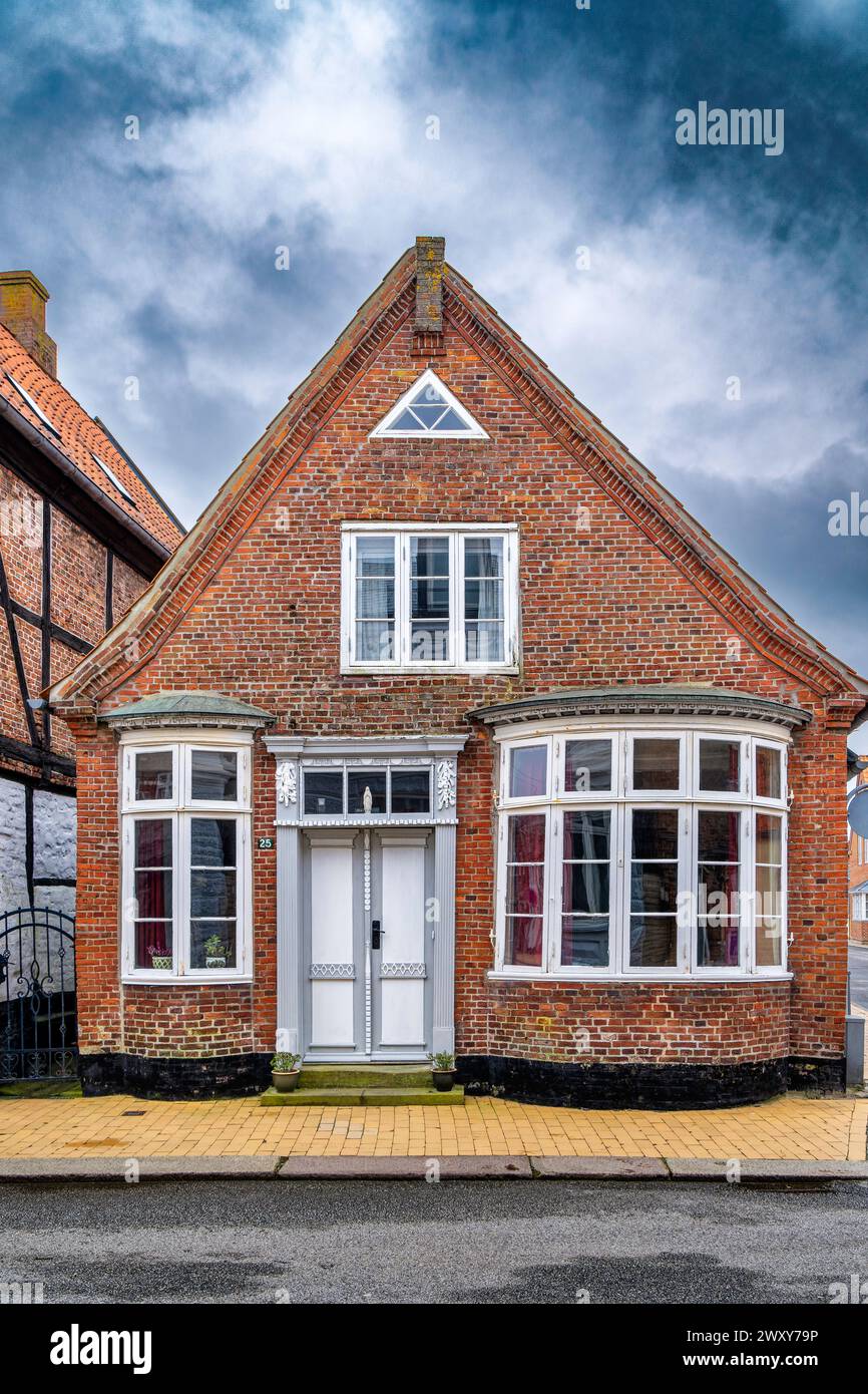 Vieilles maisons dans les rues de Tonder dans la partie sud du Danemark Banque D'Images