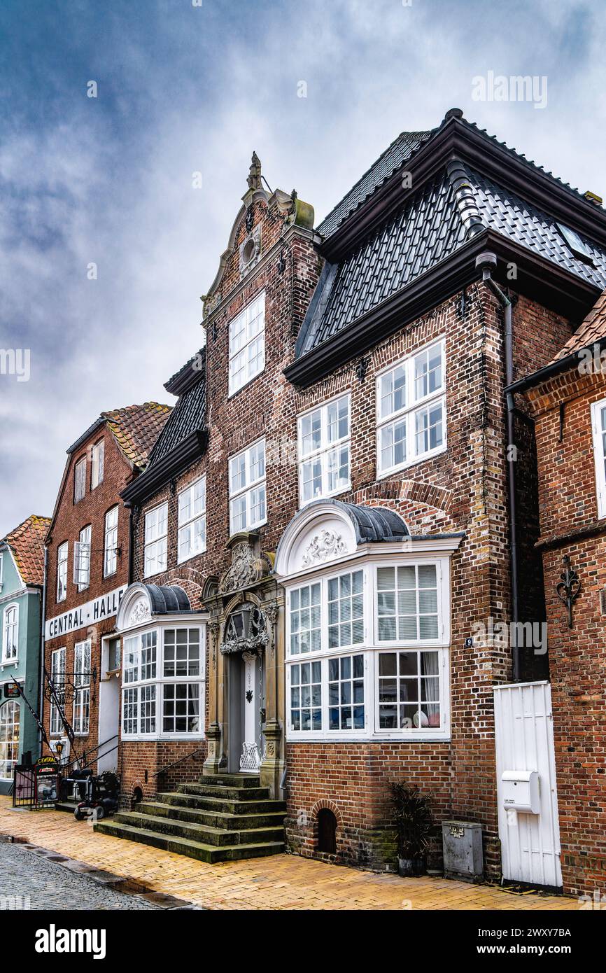 Vieilles maisons dans les rues de Tonder dans la partie sud du Danemark Banque D'Images