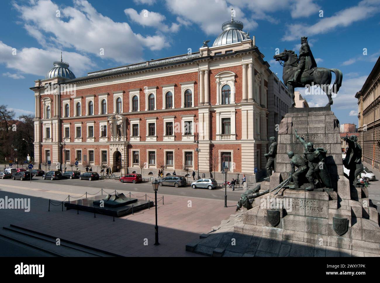 Monument Grunwald, place Matejki, Cracovie, Pologne Banque D'Images