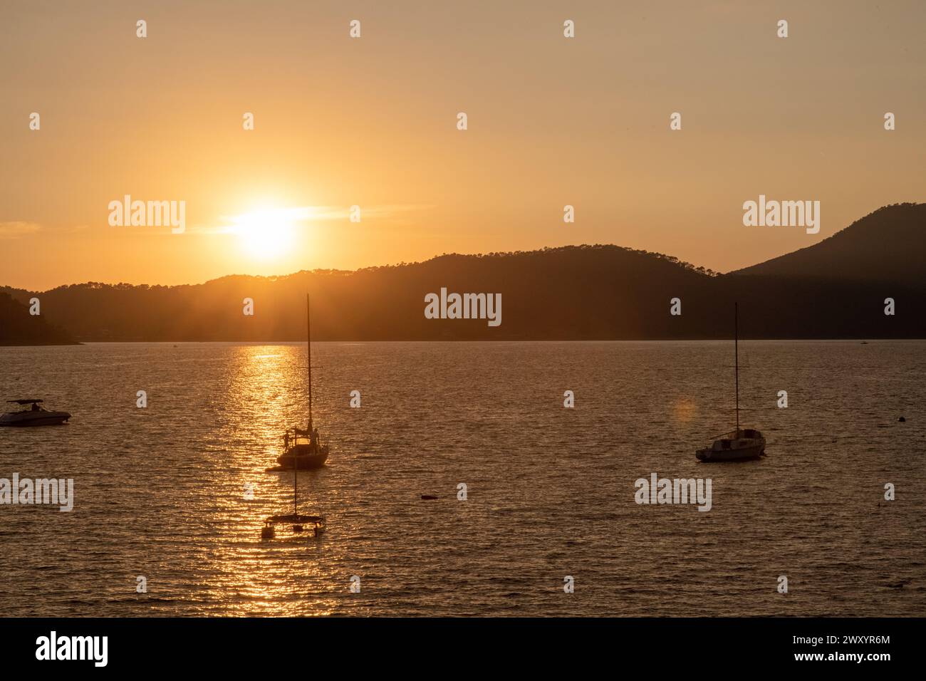 Coucher de soleil à Valle de Bravo Banque D'Images