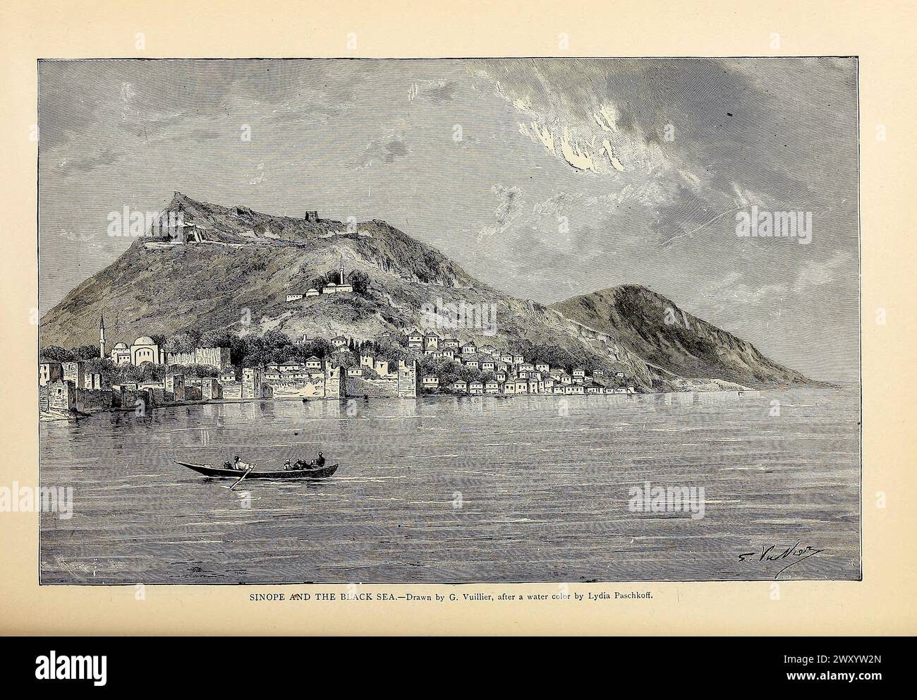 Sinope et la mer Noire de Cyclopédia histoire universelle : embrassant la présentation la plus complète et la plus récente du sujet en deux parties principales ou divisions de plus de six mille pages par John Clark Ridpath, 1840-1900 date de publication 1895 Éditeur Boston : Balch Bros Volume 7 histoire de l'homme Banque D'Images