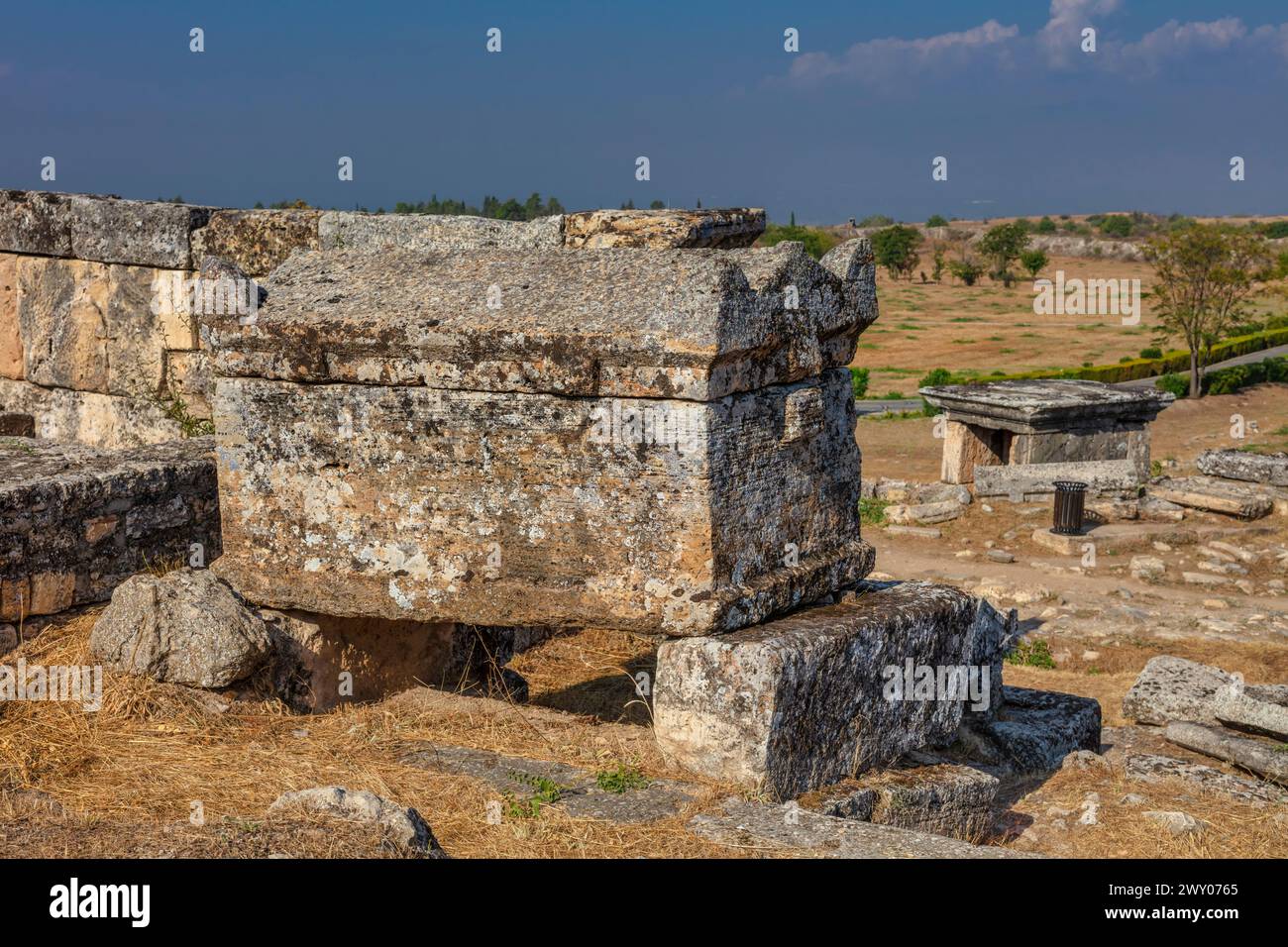 Hiérapolis, Pamukkale, province de Denizli, Turquie Banque D'Images