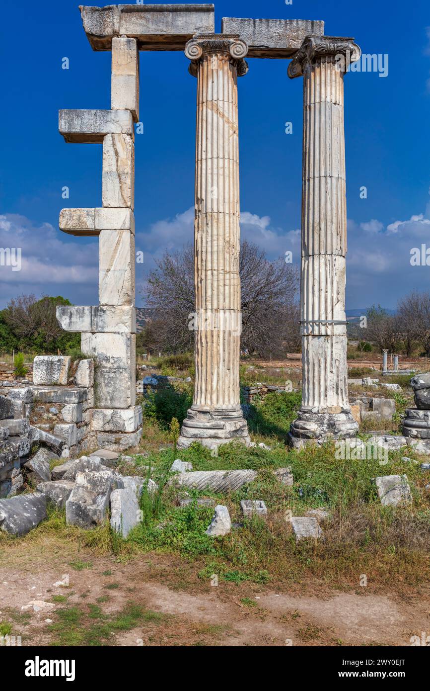 Temple d'Aphrodite, Aphrodisias, Geyre, province d'Aydin, Turquie Banque D'Images