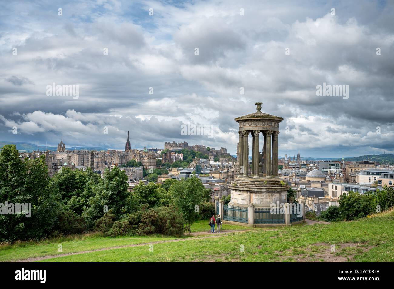 Une vue de Calton Hill sur Édimbourg, City of Edinburgh, Ecosse, Royaume-Uni, Europe. Banque D'Images