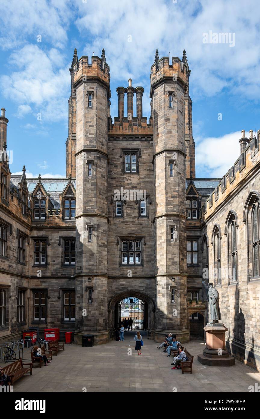 Vue interne du New College de l'Université d'Édimbourg, Université d'Édimbourg en Écosse, Royaume-Uni Banque D'Images