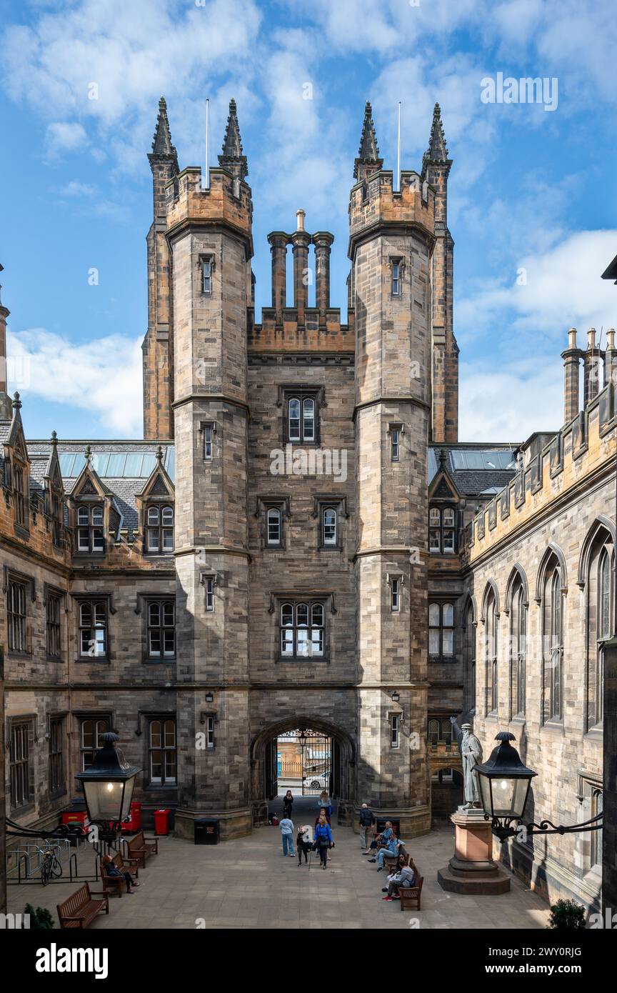 Vue interne du New College de l'Université d'Édimbourg, Université d'Édimbourg en Écosse, Royaume-Uni Banque D'Images