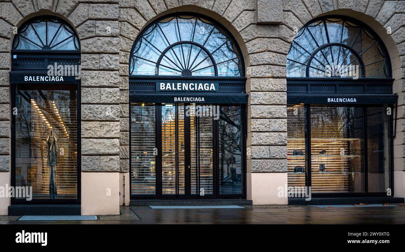 Magasin de mode Balenciaga à Berlin, Allemagne Banque D'Images