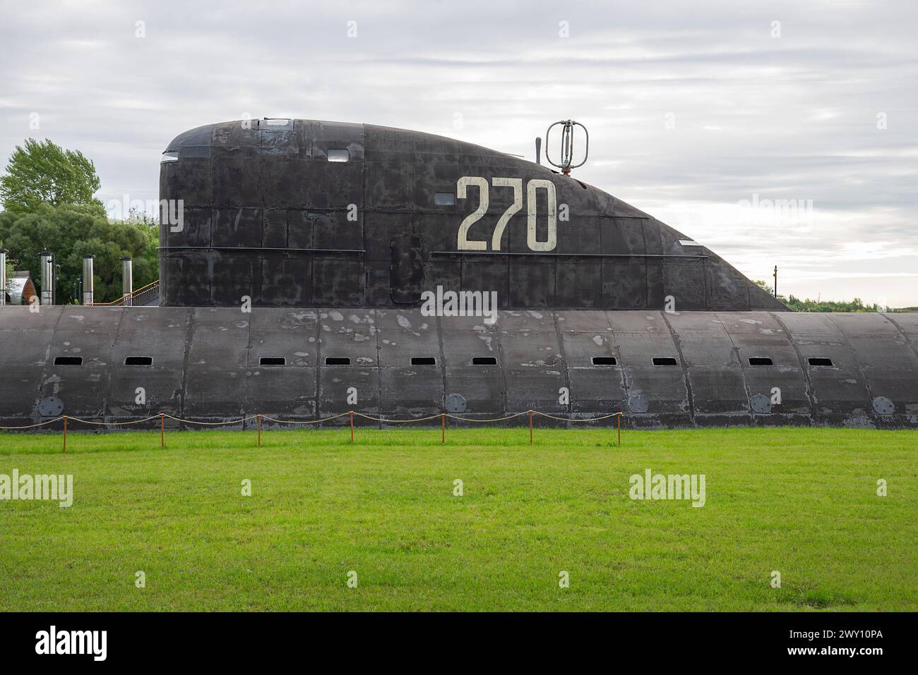 CRONSTADT, RUSSIE - 16 SEPTEMBRE 2023 : pont du premier sous-marin nucléaire soviétique K-3 'Leninsky Komsomol' (Layout). Cronstadt Banque D'Images