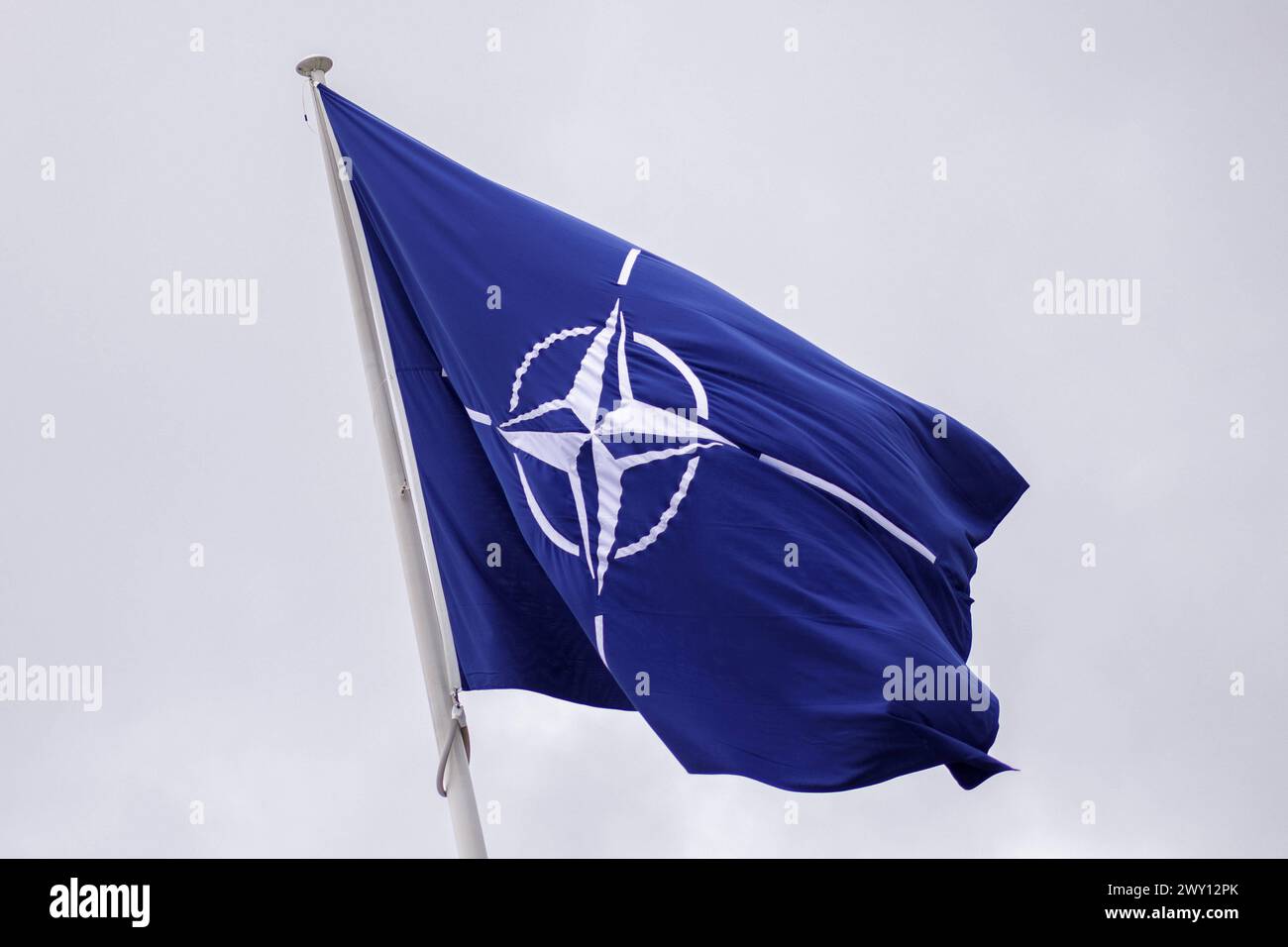 Symbolbild im Rahmen des Treffens der NATO-Aussenministerinnen und -Aussenminister. Bruessel, 03.04.2024. Fotografiert im Auftrag des Auswaertigen AMT Banque D'Images