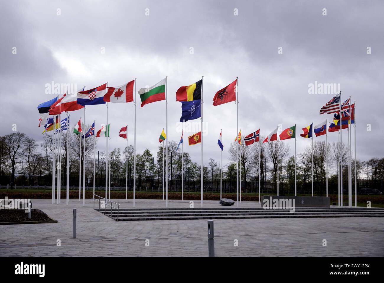 Symbolbild im Rahmen des Treffens der NATO-Aussenministerinnen und -Aussenminister. Bruessel, 03.04.2024. Fotografiert im Auftrag des Auswaertigen AMT Banque D'Images