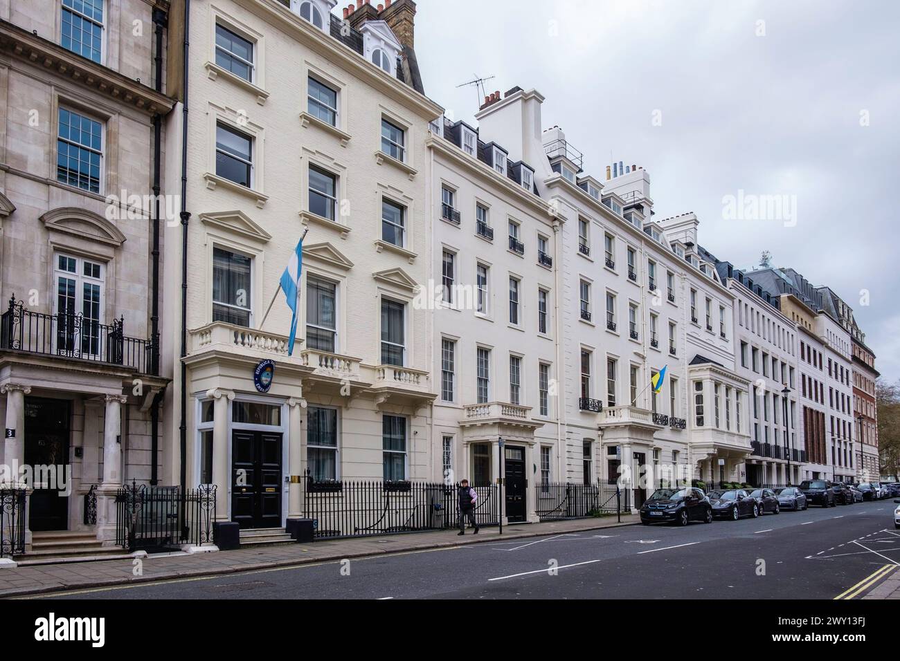 Ambassade d'Argentine, 65 Brook Street, Londres W1K 4AH. Banque D'Images