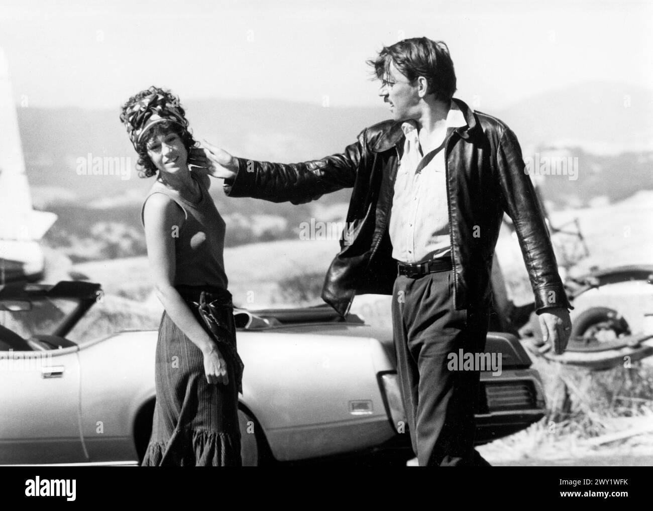 Jane Fonda, Donald Sutherland, sur le plateau du film, 'Steelyard Blues', Warner Bros, 1972 Banque D'Images