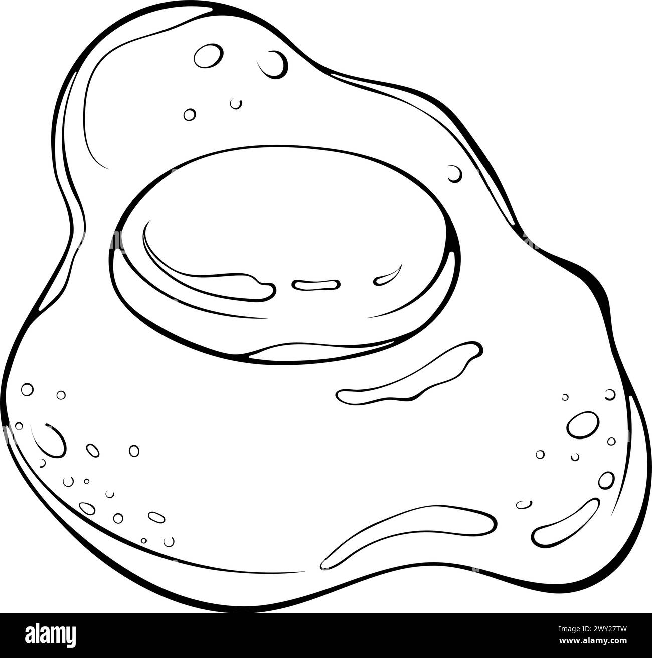 Ligne d'oeufs frits Illustration de Vecteur